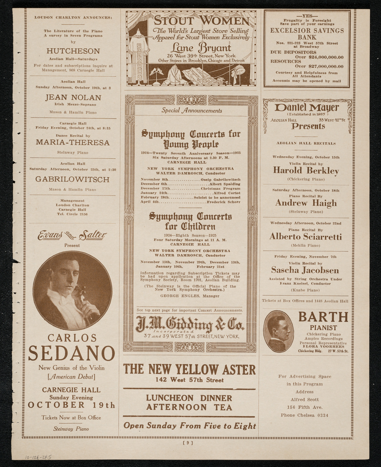 Columbus Day Celebration, October 12, 1924, program page 9