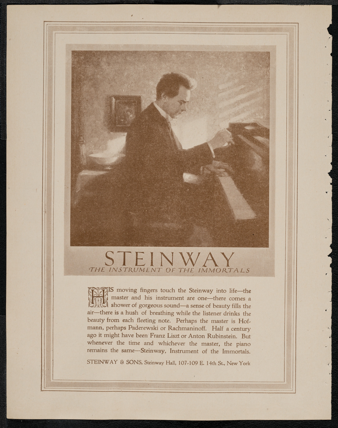 New York Symphony Orchestra, March 17, 1921, program page 4