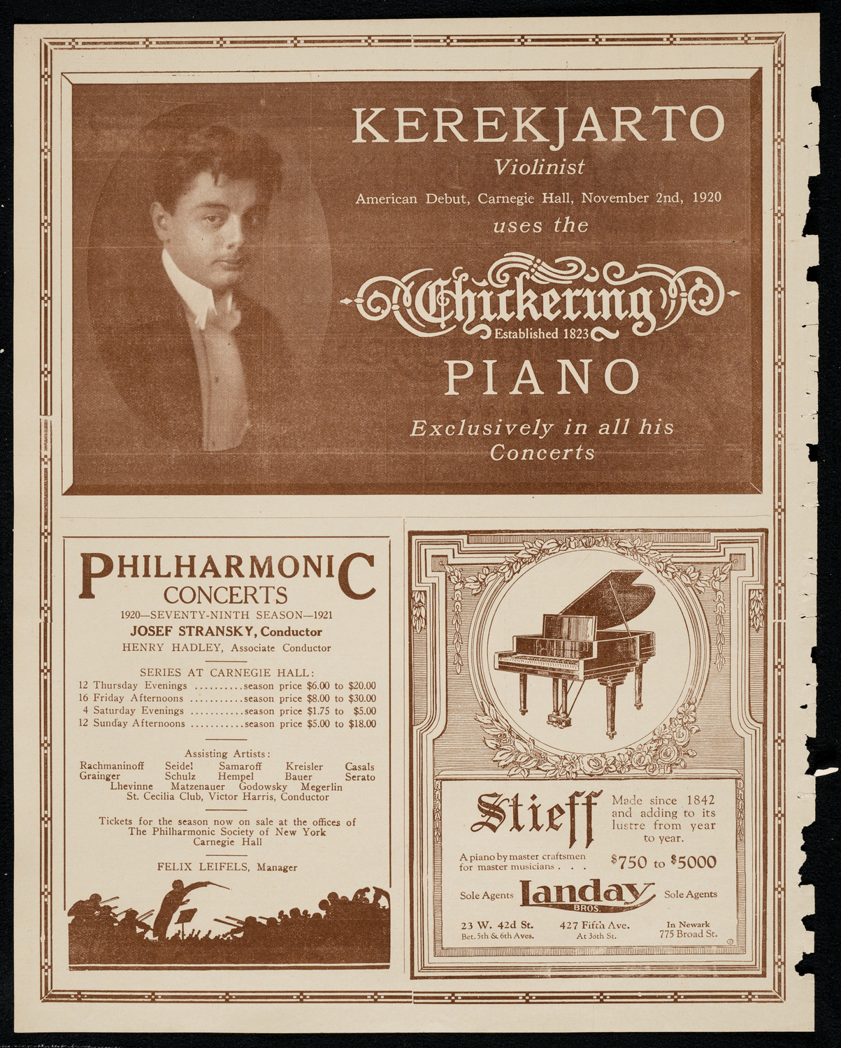 National Symphony Orchestra, October 31, 1920, program page 12