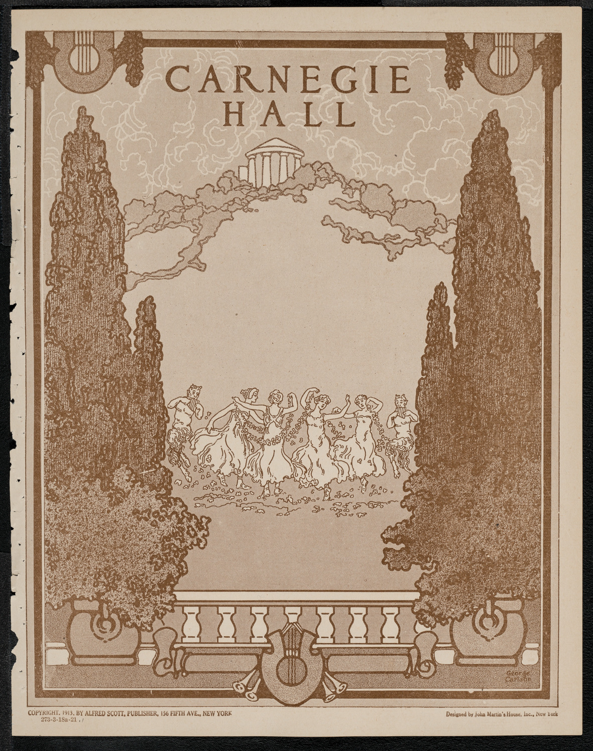La Scala Orchestra, March 18, 1921, program page 1