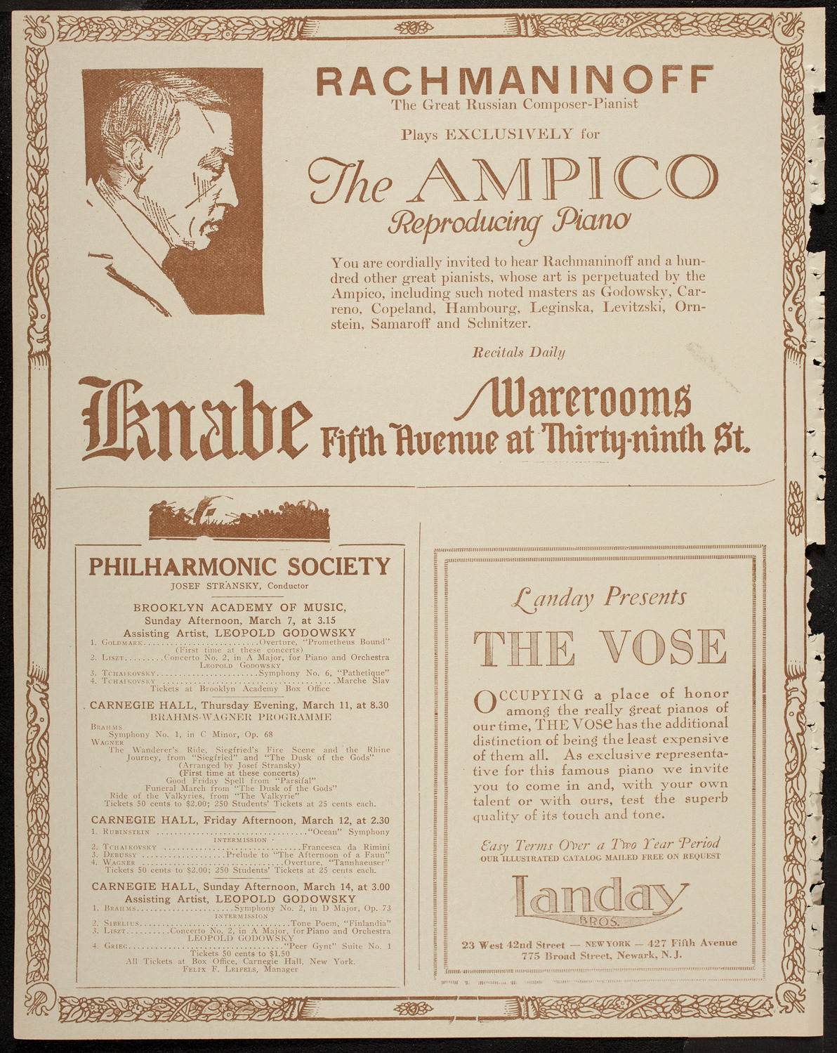 New York Philharmonic, March 6, 1920, program page 12