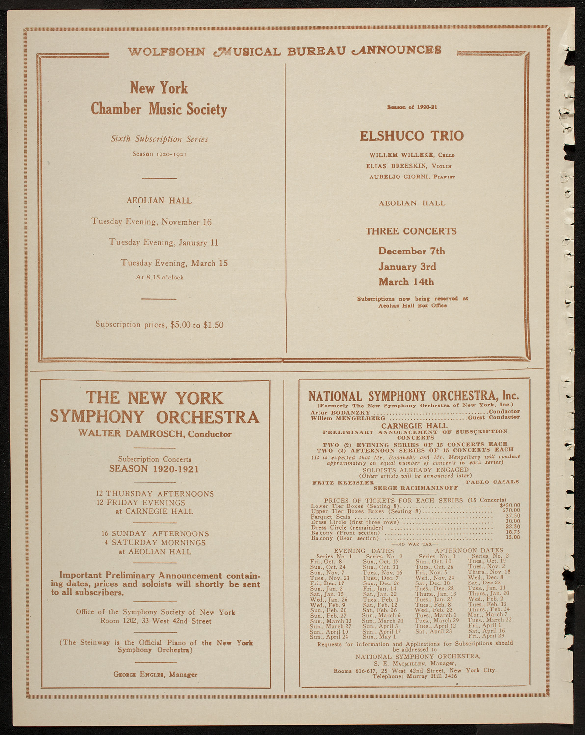 Girls' Club of the Bronx Church House: Pantomime Ballets and Divertissements, May 8, 1920, program page 8