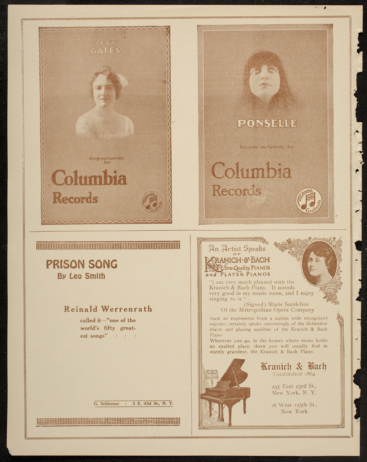 Philadelphia Orchestra, March 9, 1920, program page 6