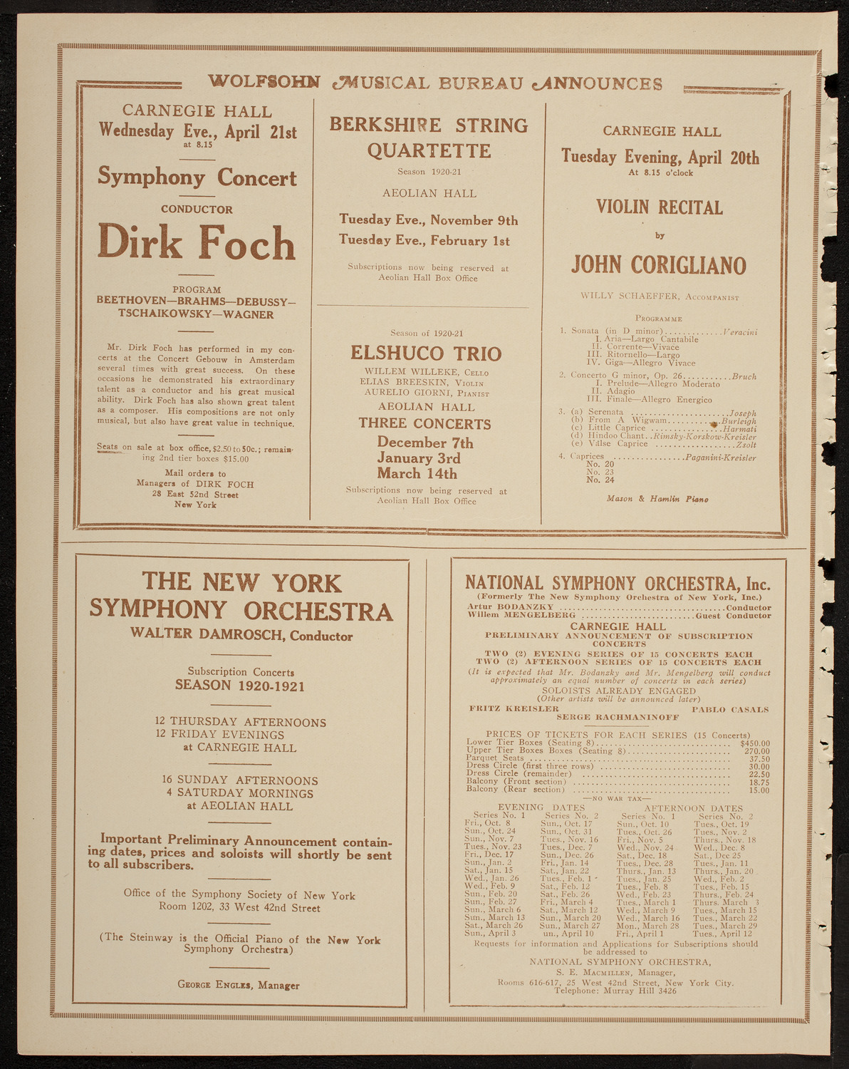 New York Banks' Glee Club, April 10, 1920, program page 8