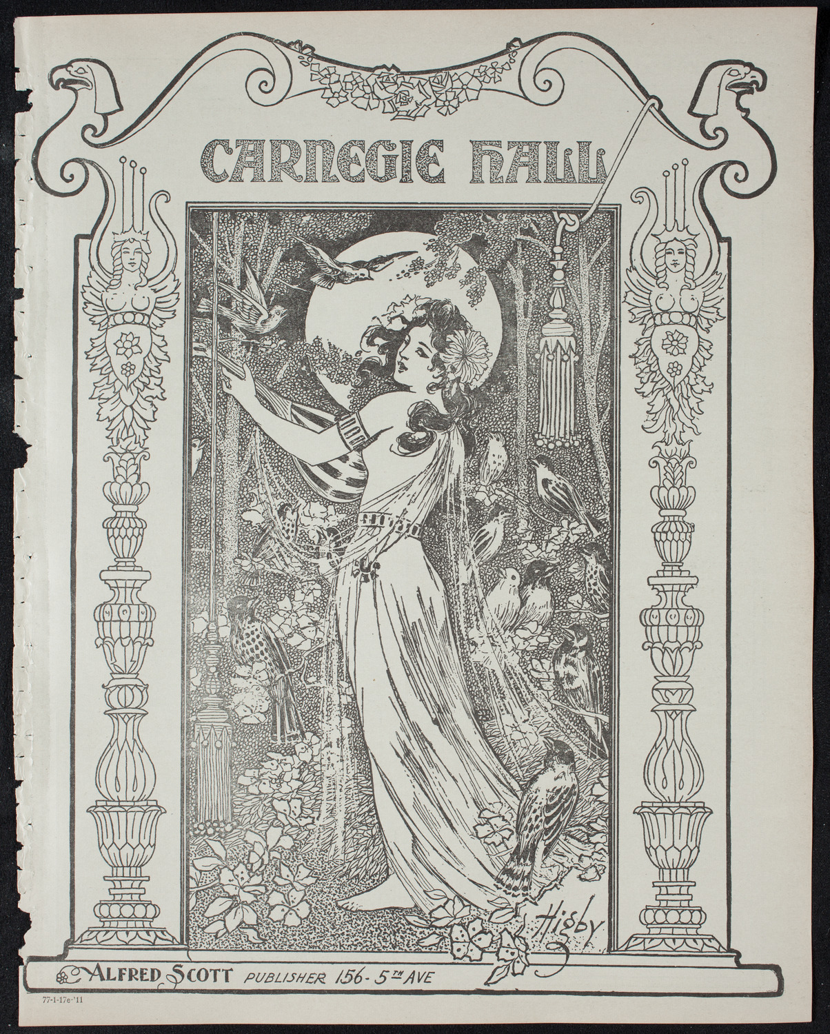 New York Philharmonic, January 17, 1911, program page 1