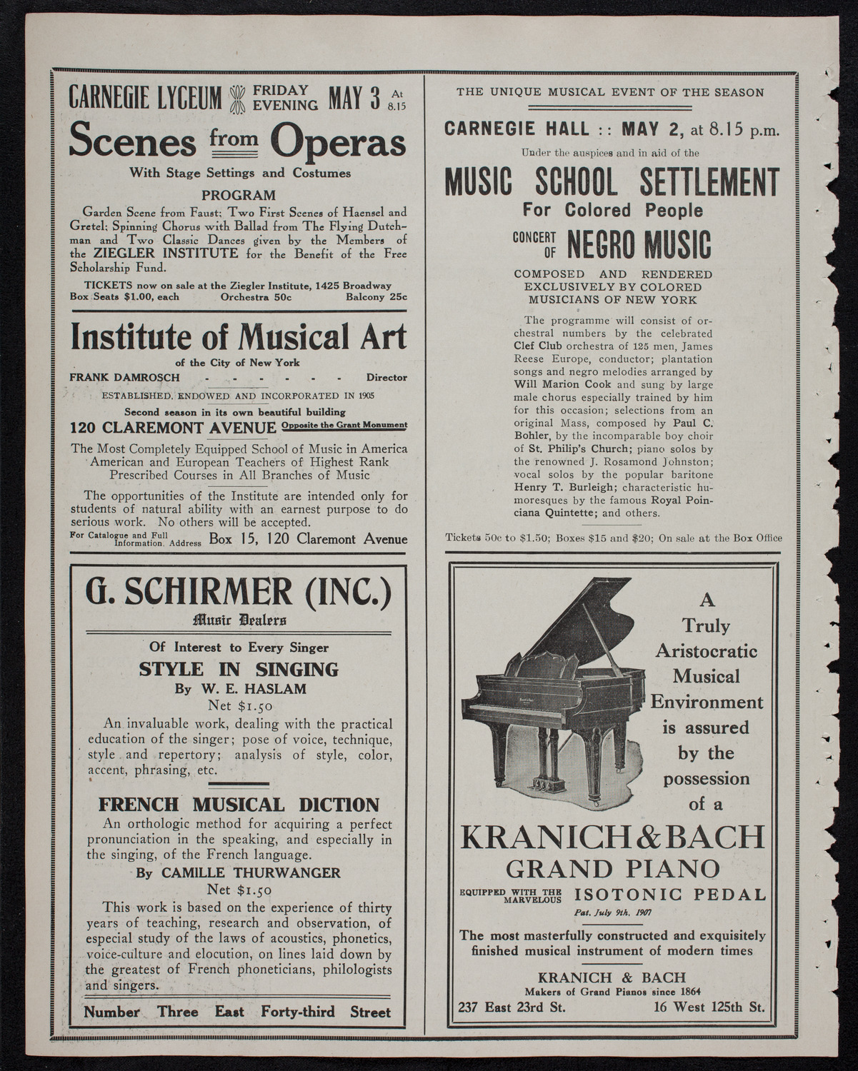 New York Banks' Glee Club, April 16, 1912, program page 6