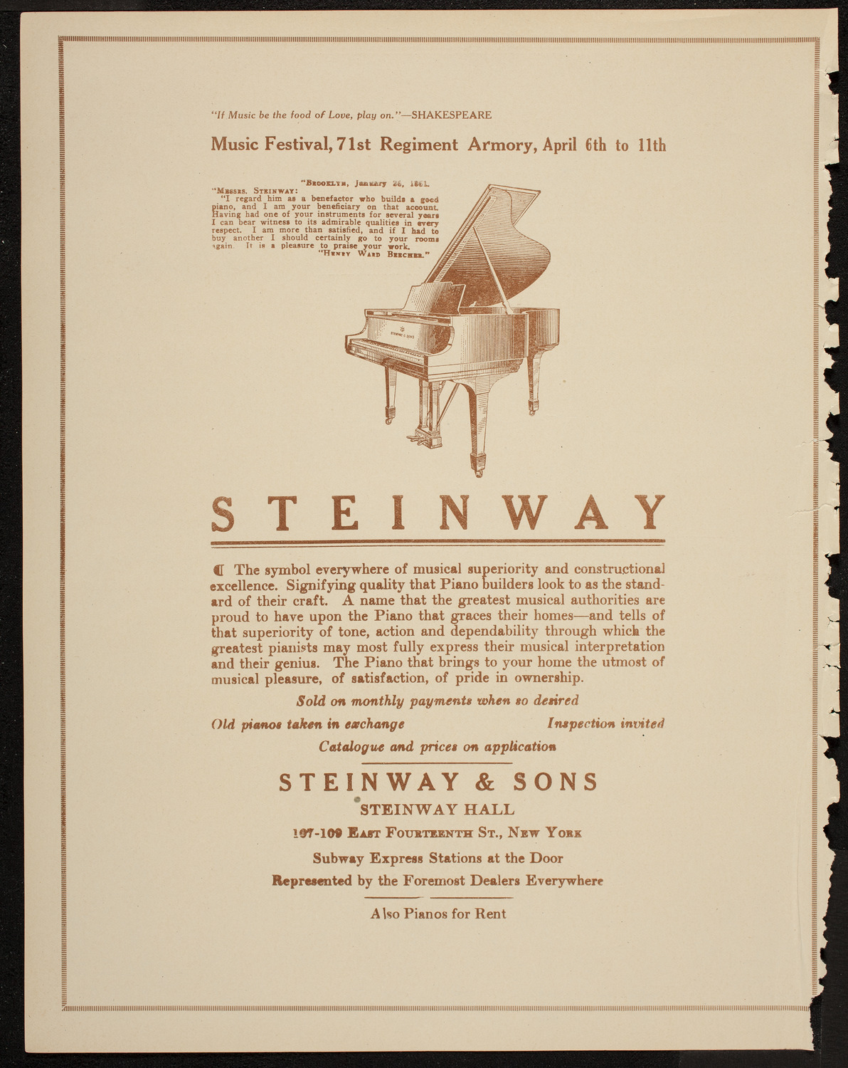 Josef Schlisky and Max Gegna, April 6, 1920, program page 4