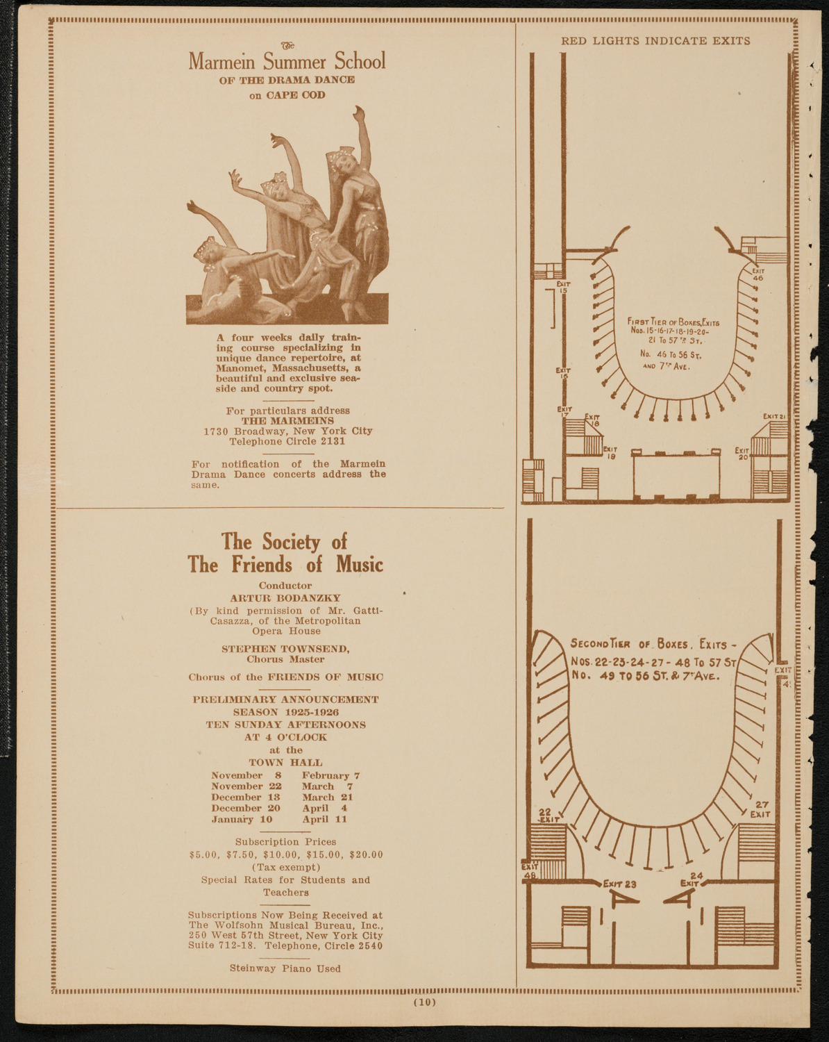 Stockholm University Singers, June 4, 1925, program page 10