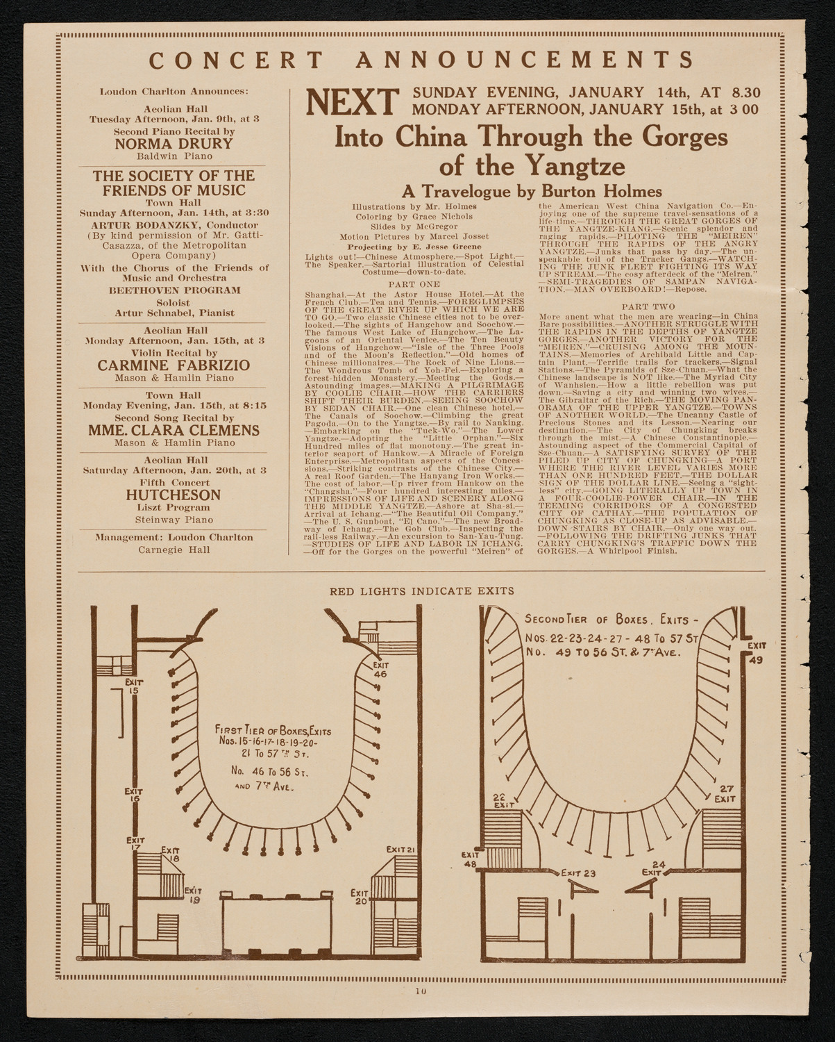 Burton Holmes Travelogue: Present-Day Peking, January 7, 1923, program page 10