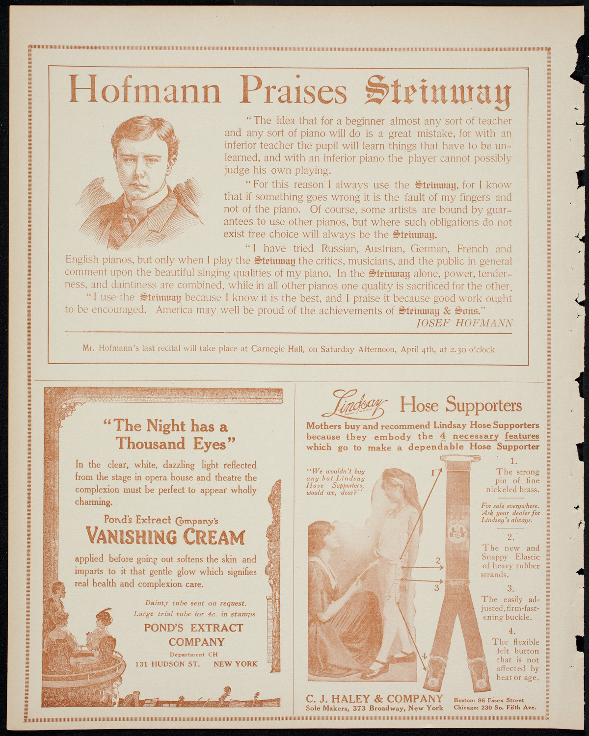 Clara Butt and Kennerley Rumford, March 31, 1914, program page 4