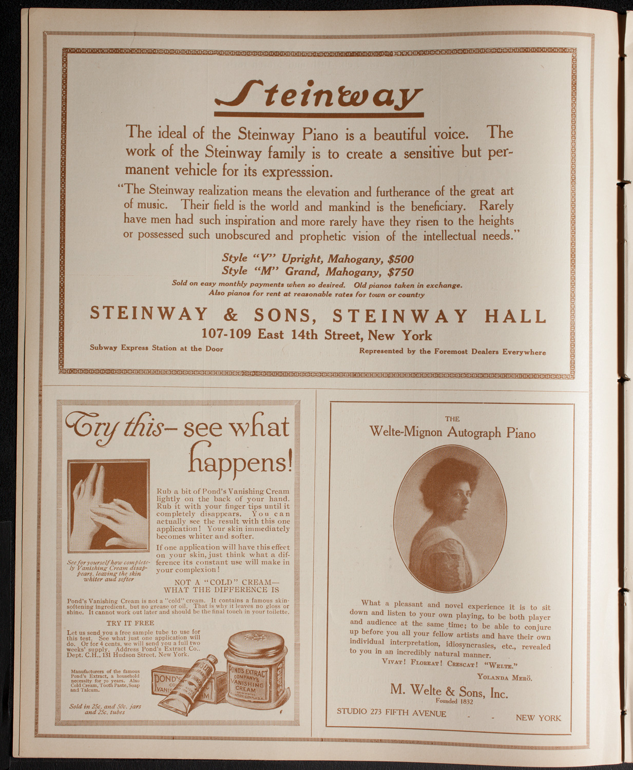 New York Philharmonic, January 20, 1916, program page 4