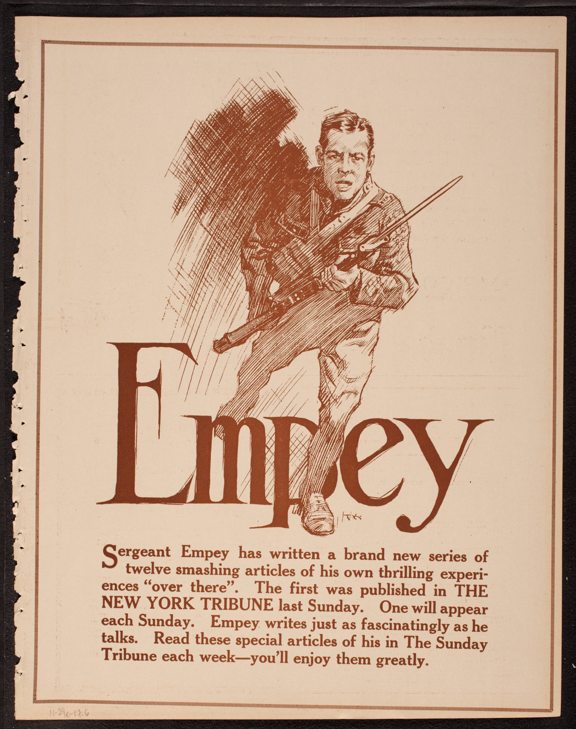 Lecture by Sergeant Arthur Guy Empey, November 29, 1917, program page 11