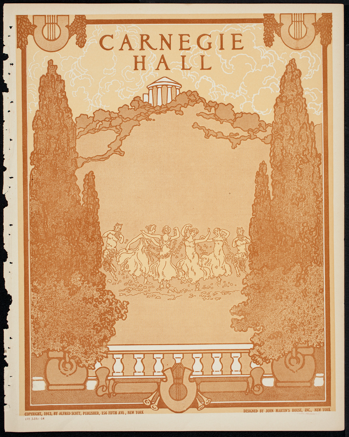 Lecture by Reverend Michael J. Phelan, with Gaelic Concert and Dancing, March 14, 1914, program page 1