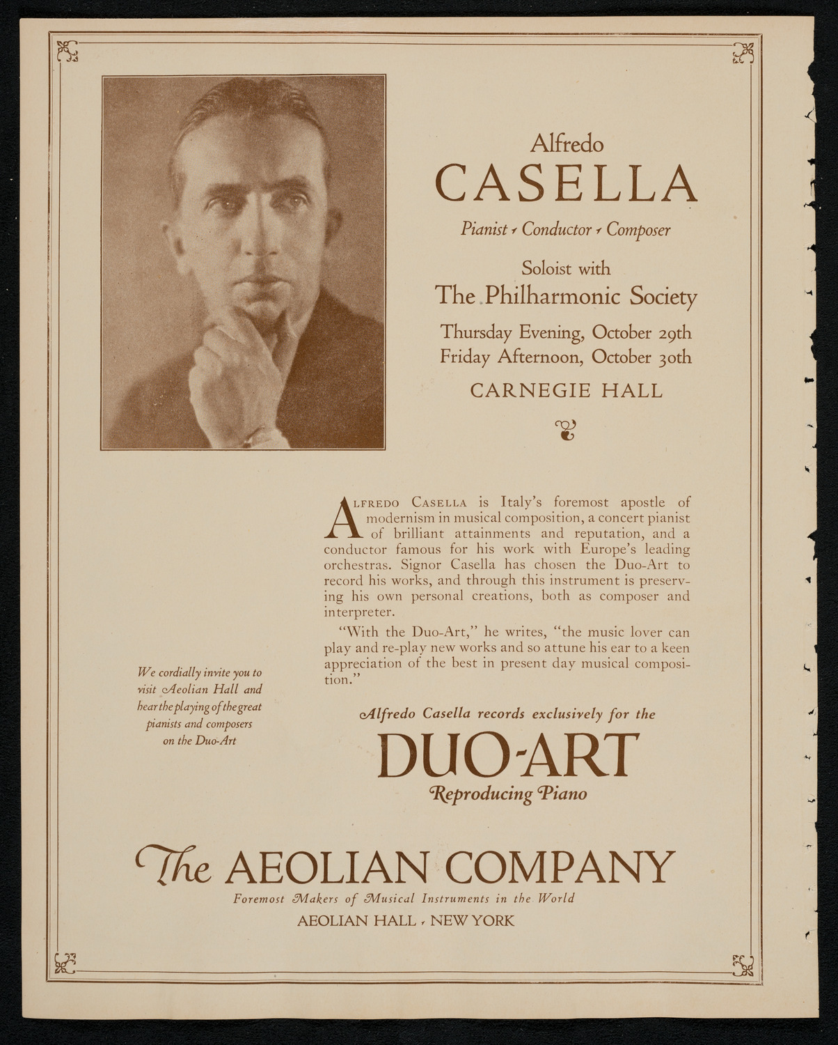 State Symphony Orchestra of New York, October 27, 1925, program page 2