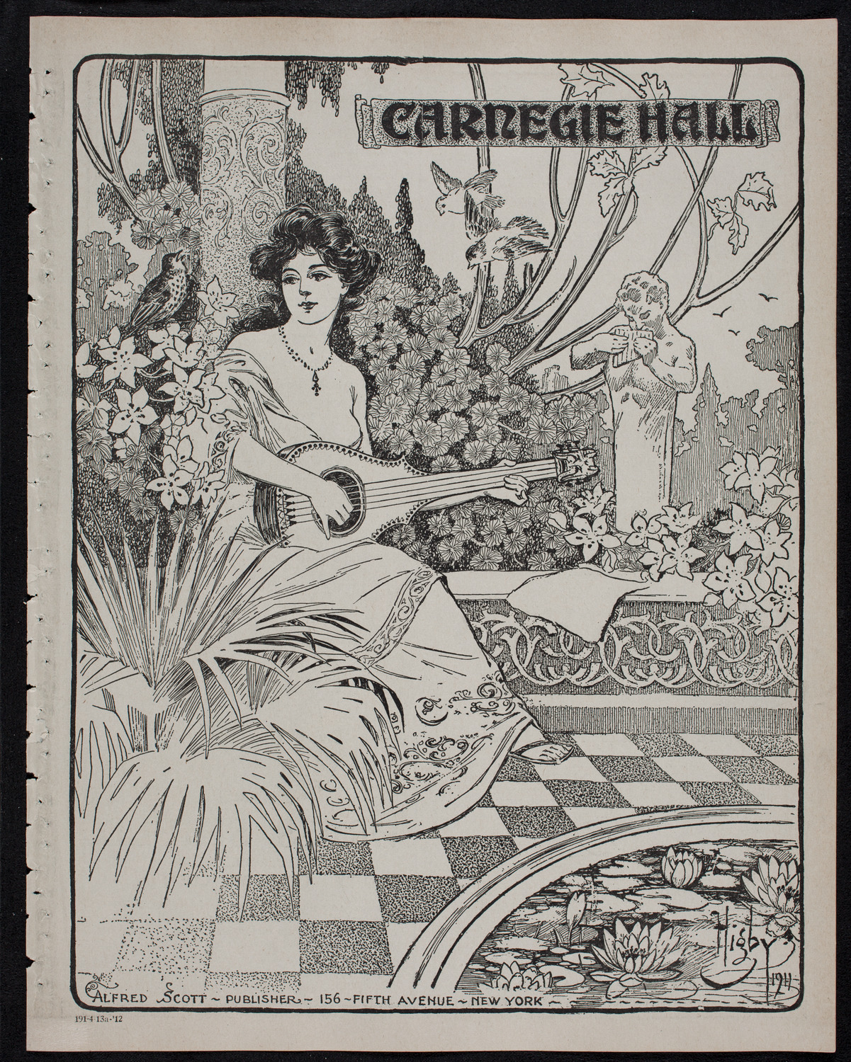 Vladimir de Pachmann, Piano, April 13, 1912, program page 1