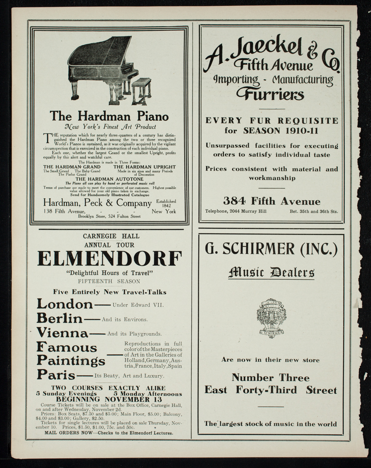 David Bispham, Baritone, October 30, 1910, program page 8