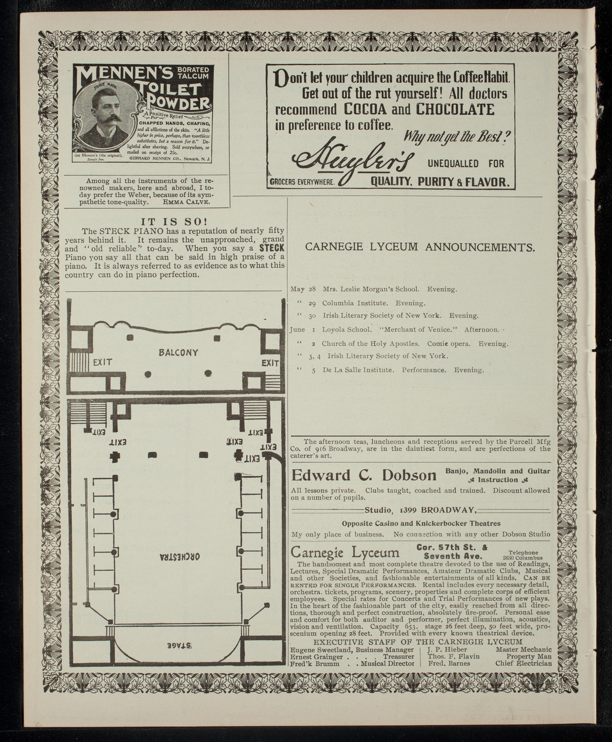 Graduation: Columbia Institute, May 29, 1903, program page 4