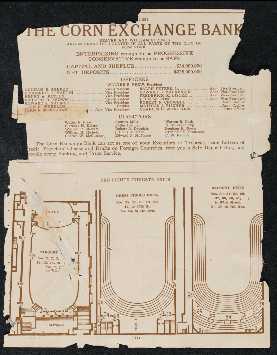 Graduation: New York College of Dentistry, June 15, 1921, program page 11