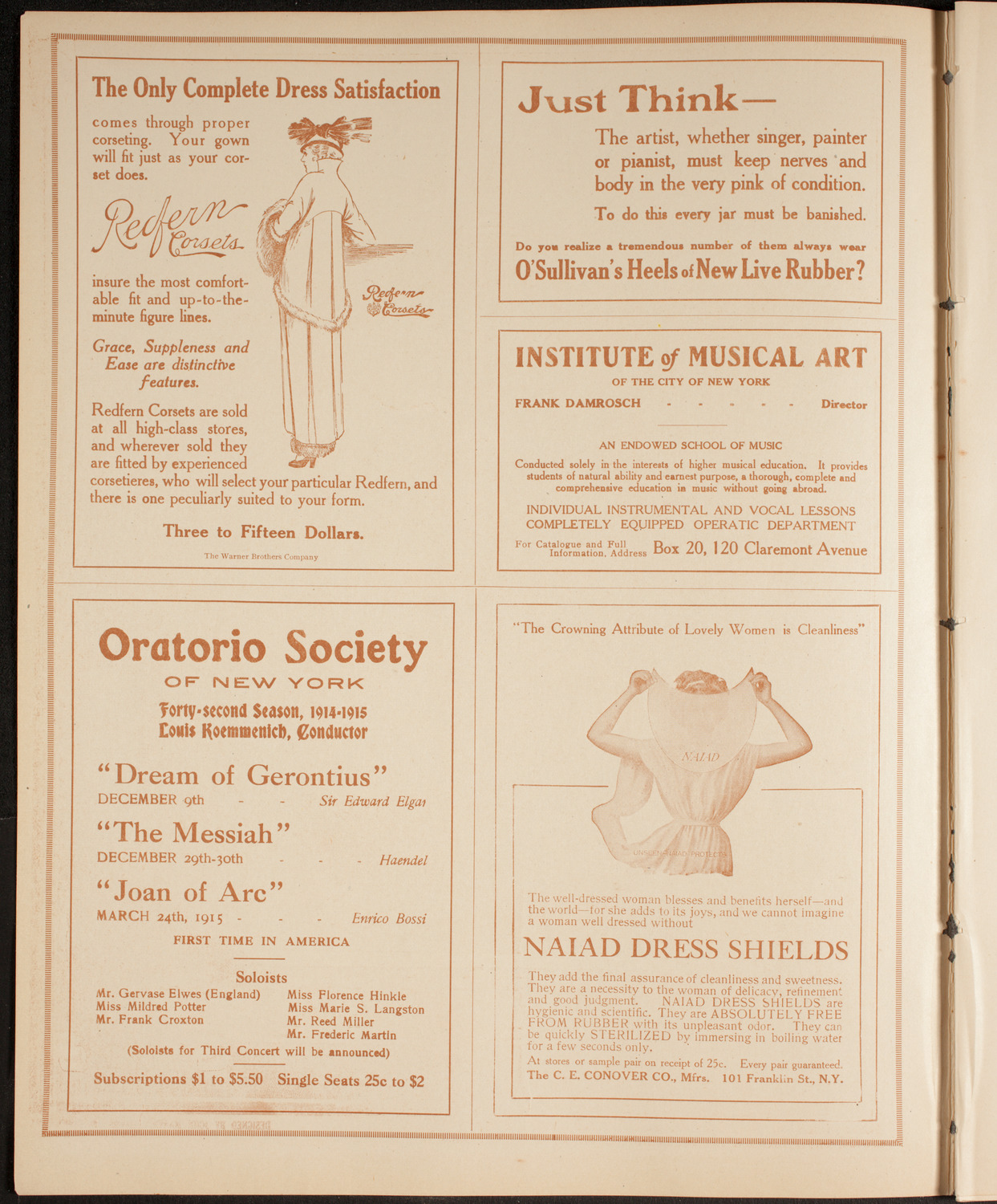 Arrigo Serato, Violin, November 25, 1914, program page 2