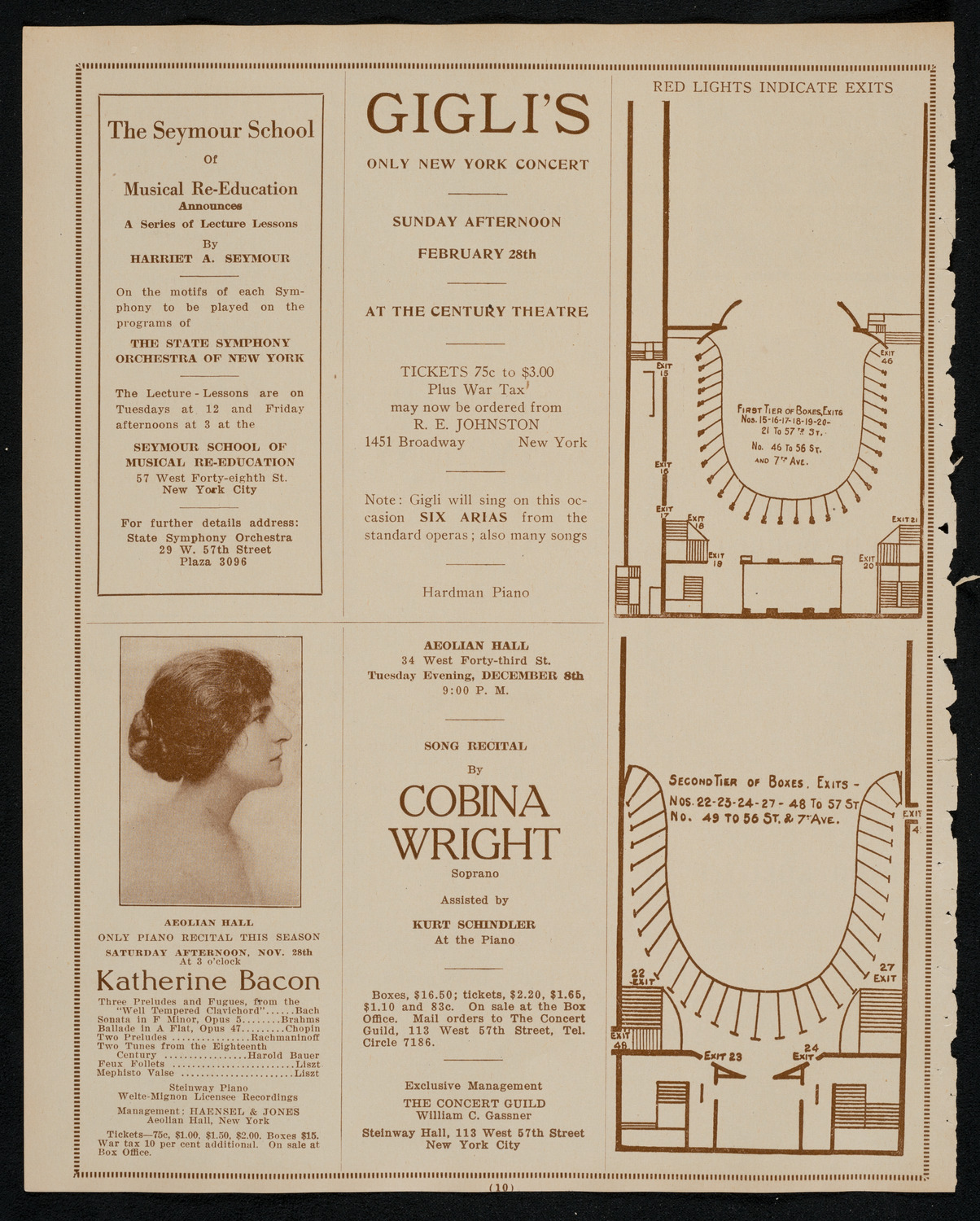 New York Philharmonic, November 27, 1925, program page 10