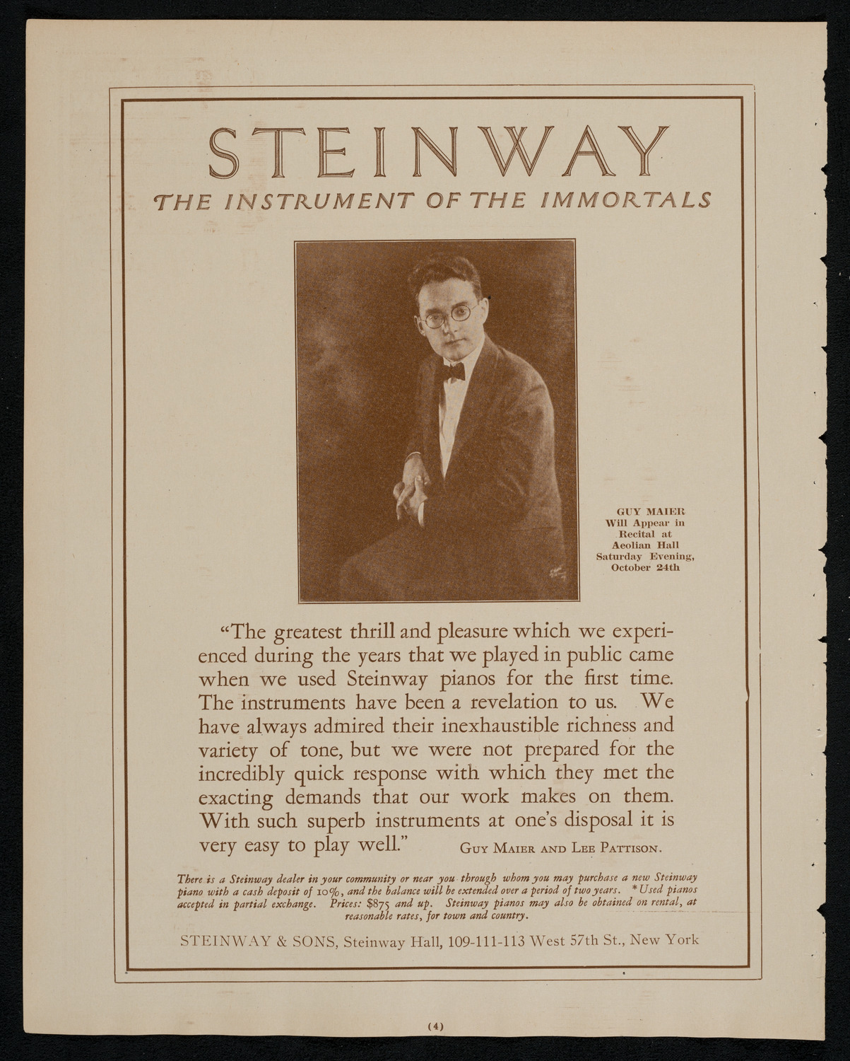 Lecture by Captain Roald Amundsen, October 16, 1925, program page 4