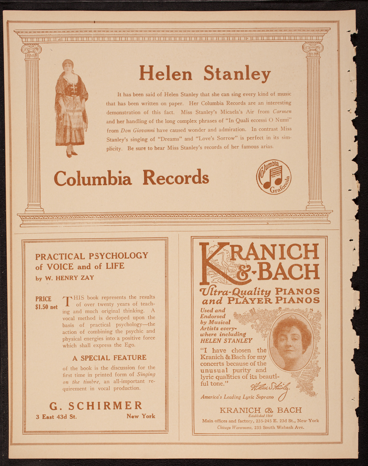Sophie Braslau, Contralto, December 4, 1917, program page 6