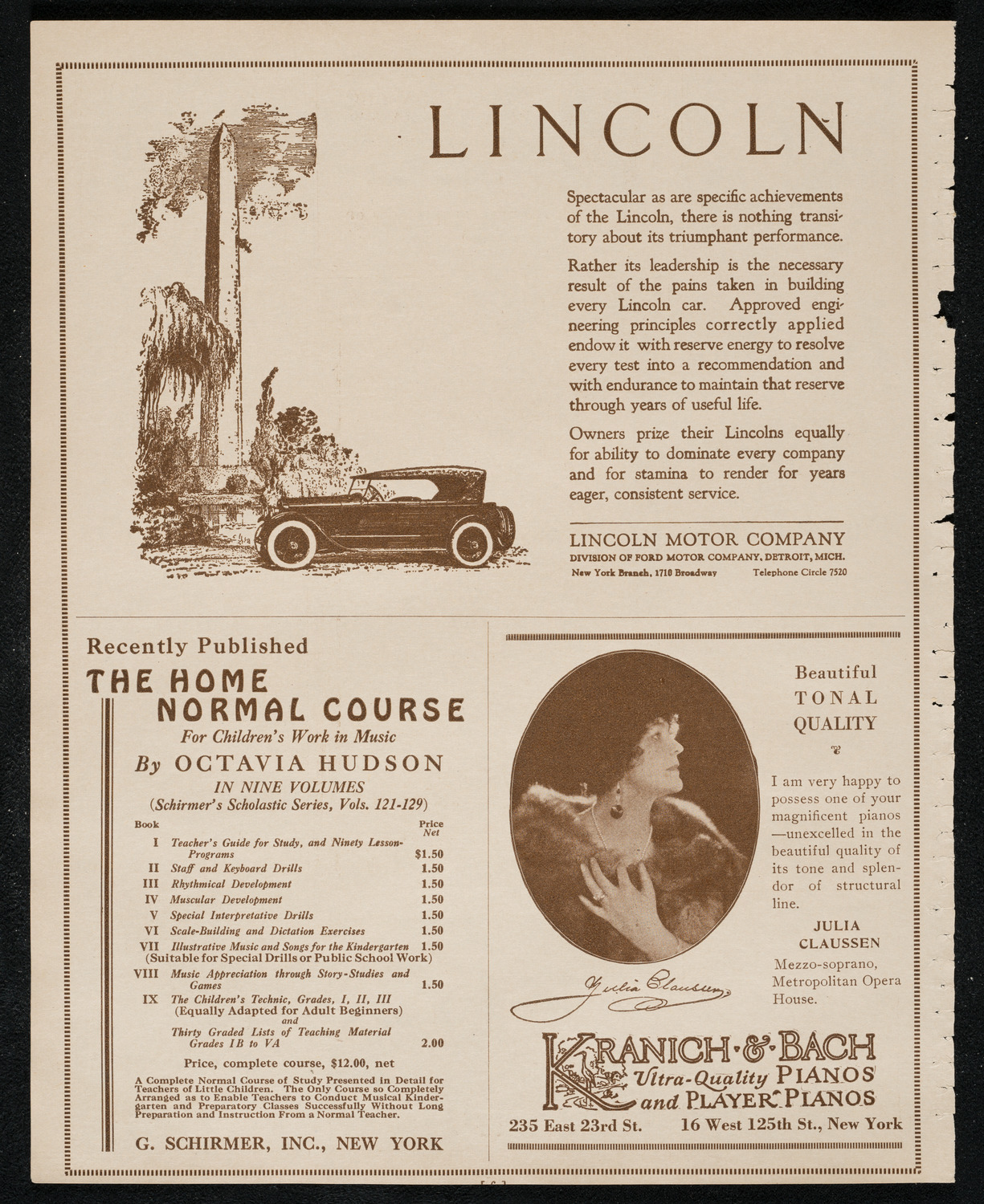 Rhys Morgan, Tenor, October 6, 1924, program page 6