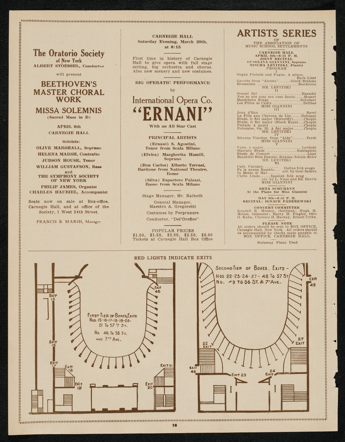 New York Symphony Orchestra, March 27, 1924, program page 10