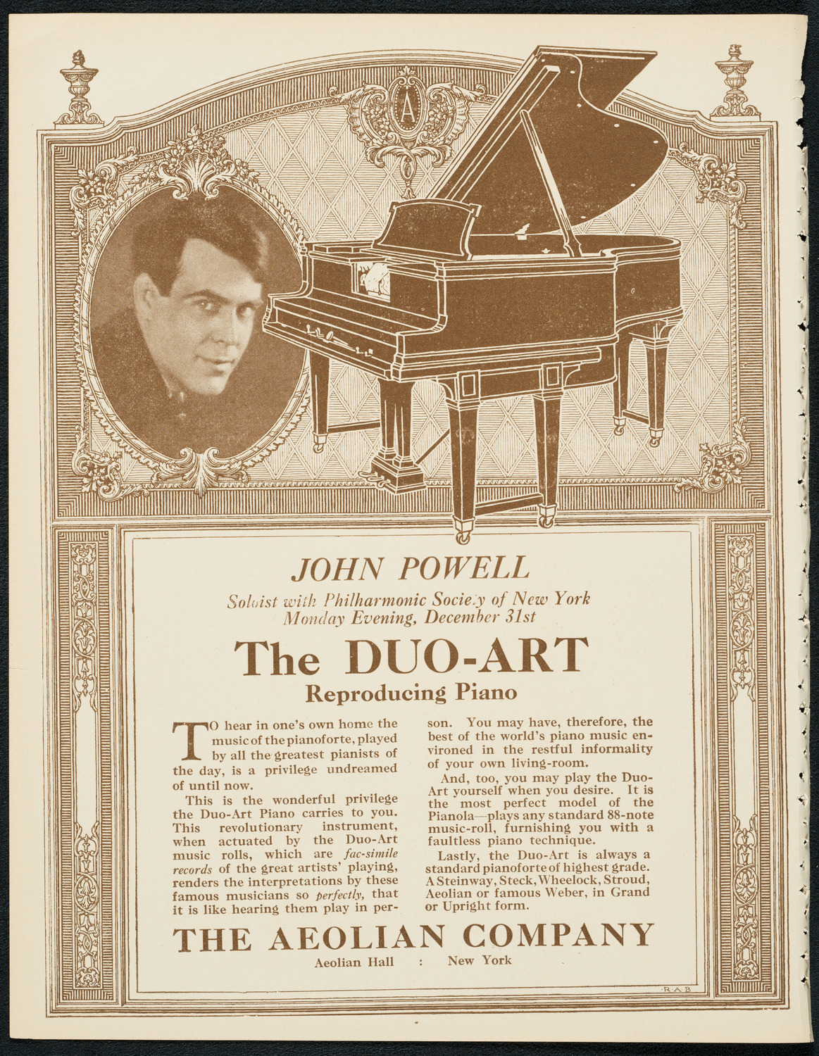 New York Philharmonic, December 30, 1923, program page 2