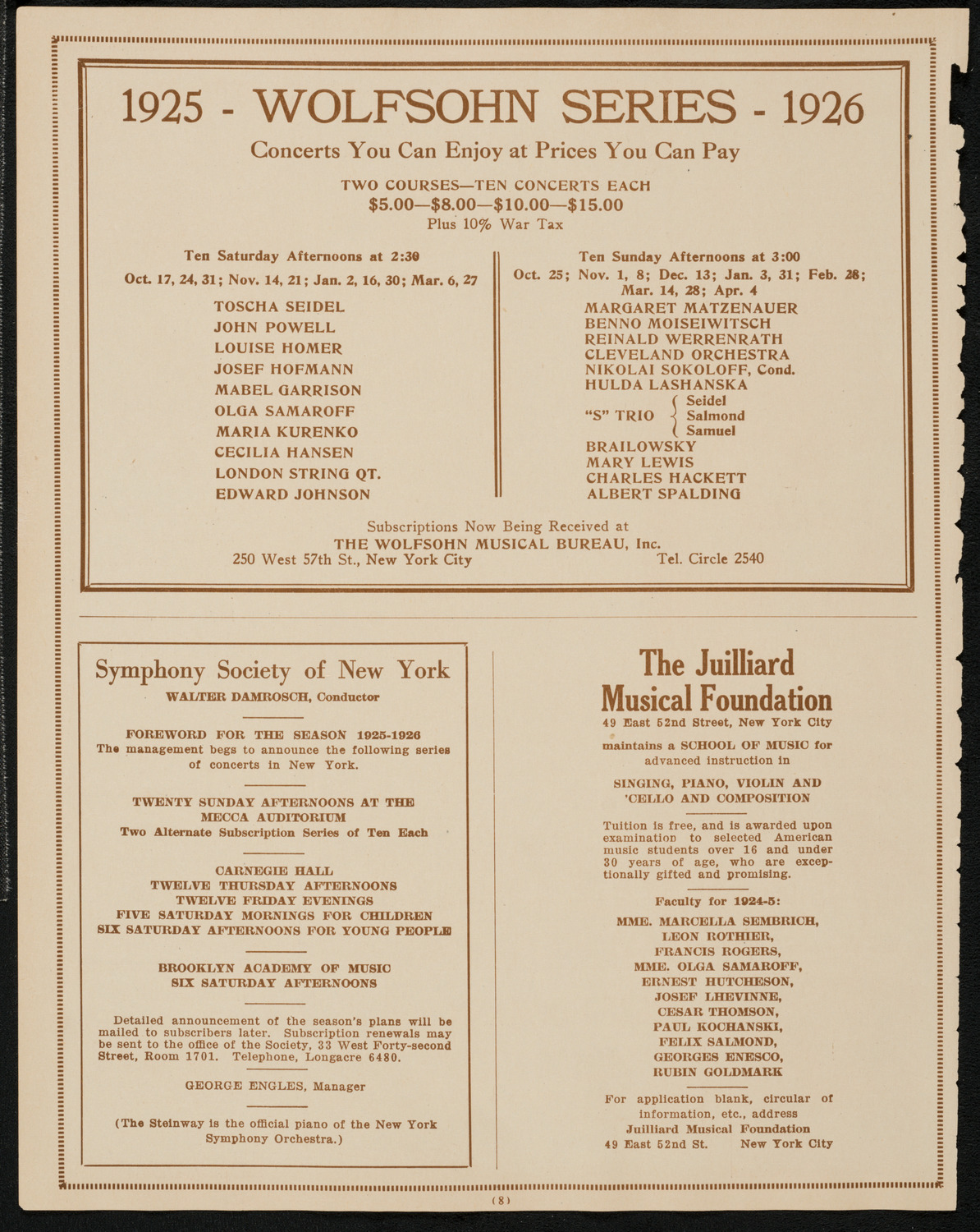 Graduation: College of Pharmacy of the City of New York Columbia University, May 21, 1925, program page 8