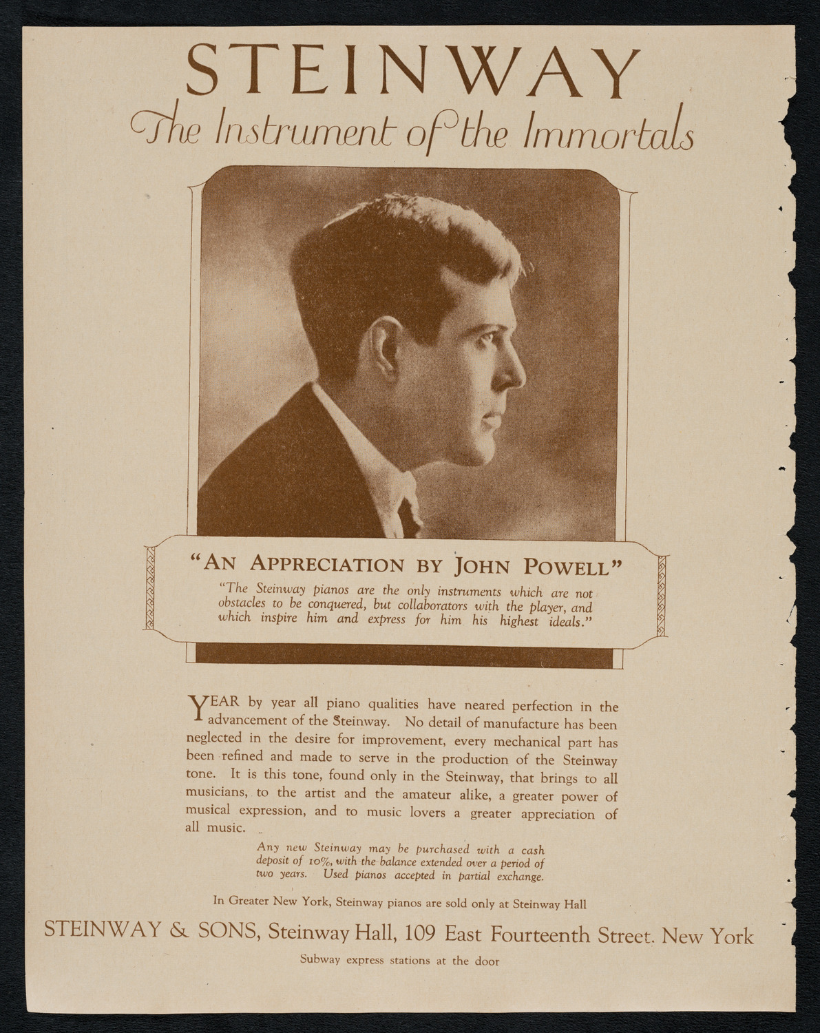 New York Philharmonic, March 7, 1923, program page 4