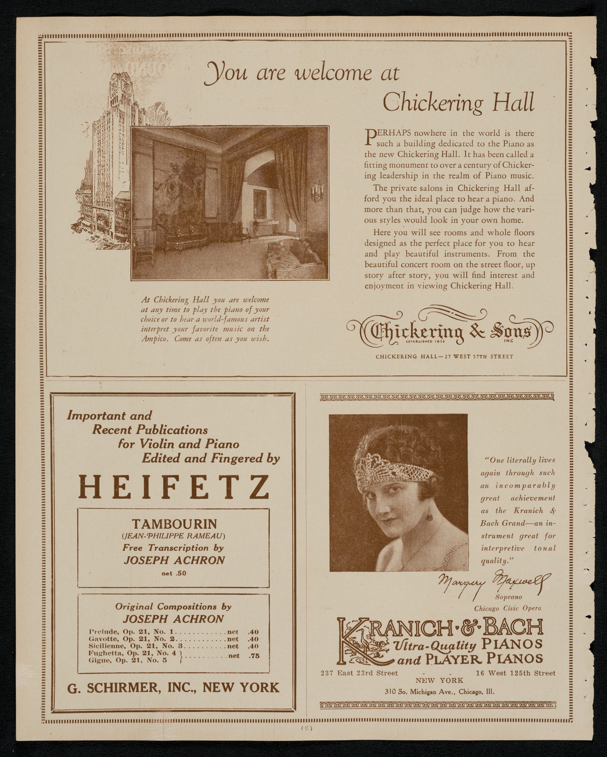 New York Symphony Orchestra, November 20, 1925, program page 6