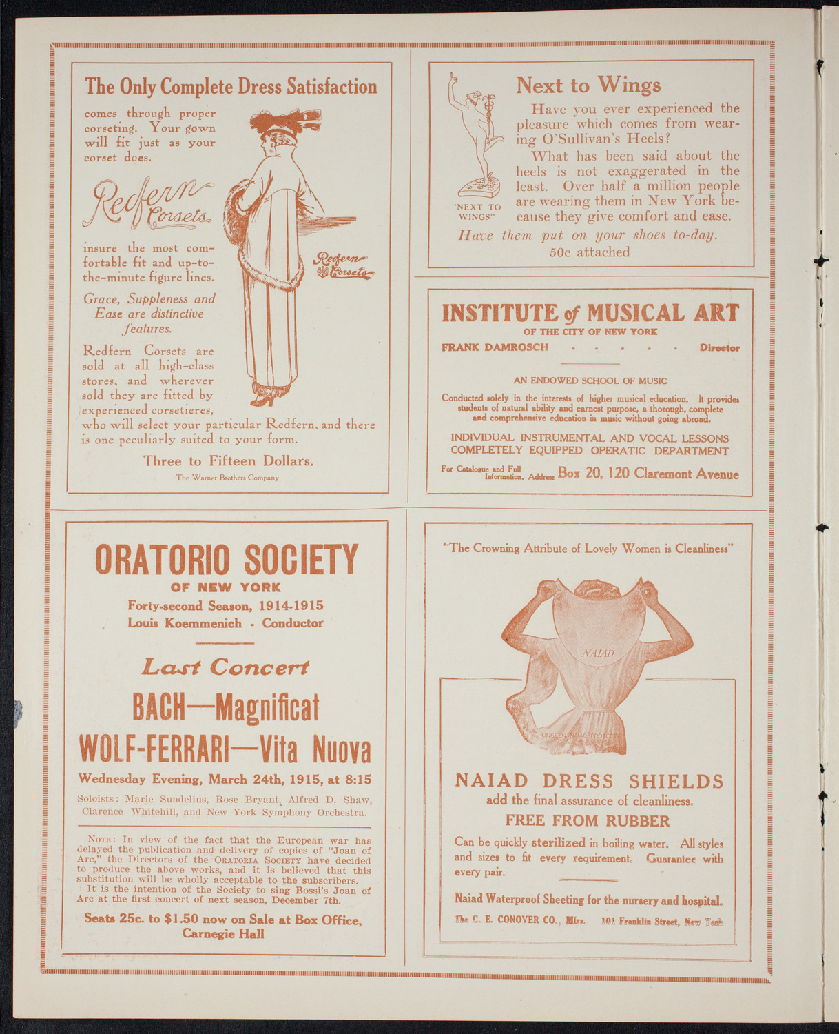 New York Philharmonic, March 5, 1915, program page 2