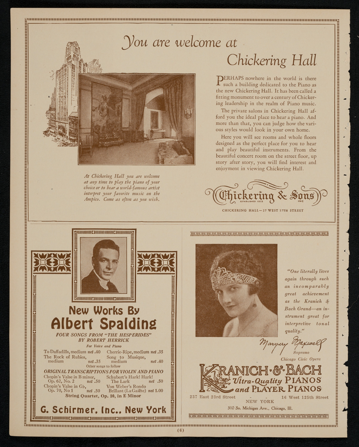 New York Philharmonic, October 16, 1925, program page 6