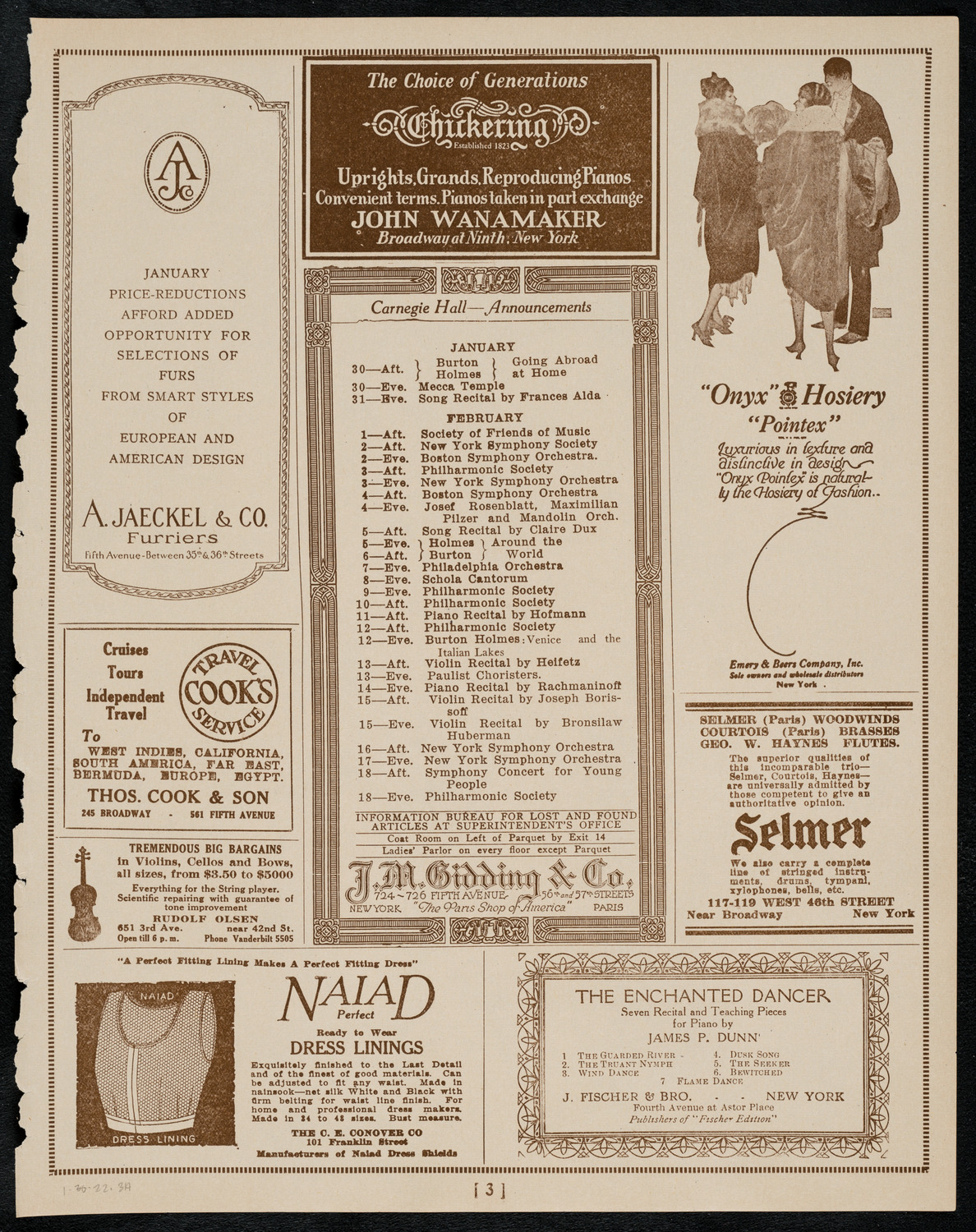 Burton Holmes Travelogue: Going Abroad at Home, January 30, 1922, program page 3