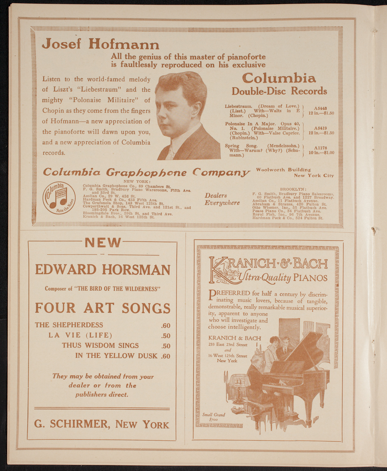 Schola Cantorum of New York, March 7, 1916, program page 6