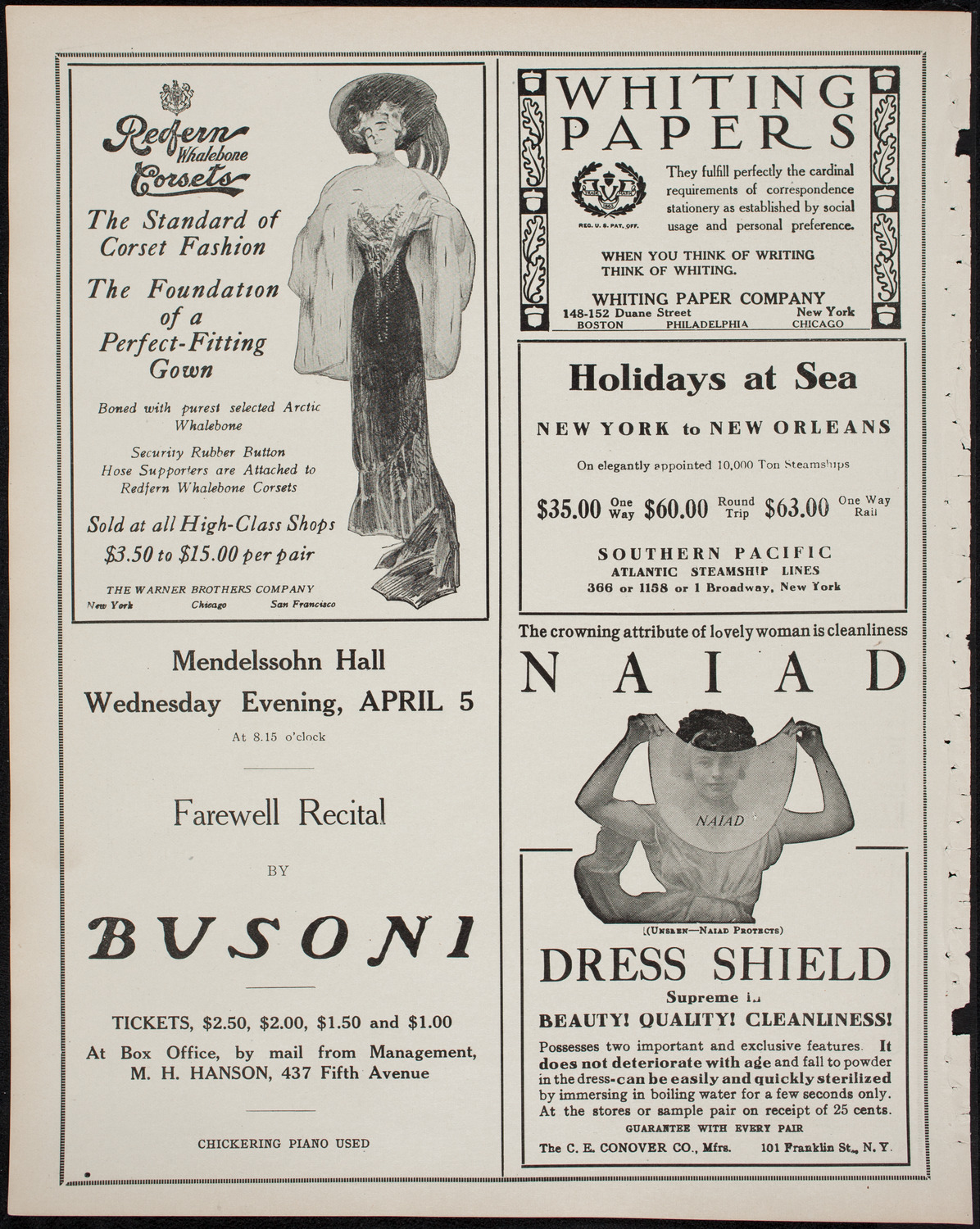 Musical Art Society of New York, March 16, 1911, program page 2