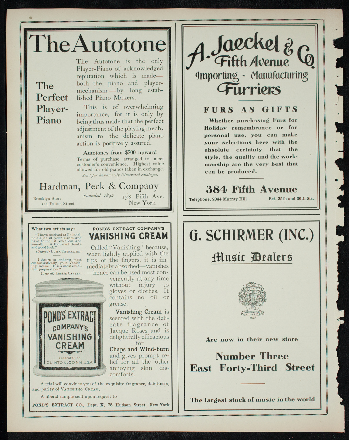 Oratorio Society of New York, December 28, 1910, program page 8