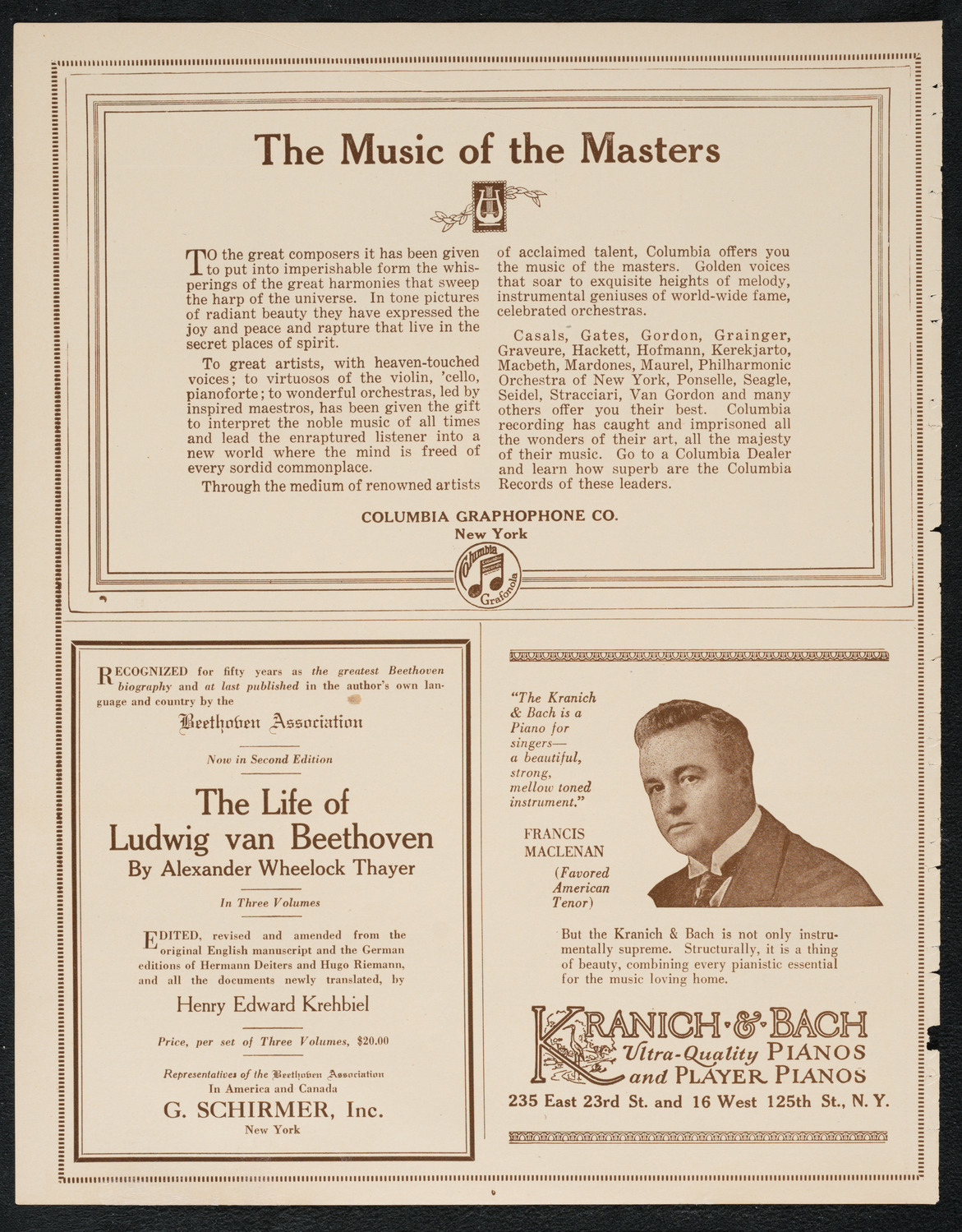 City Symphony Orchestra, December 21, 1922, program page 6