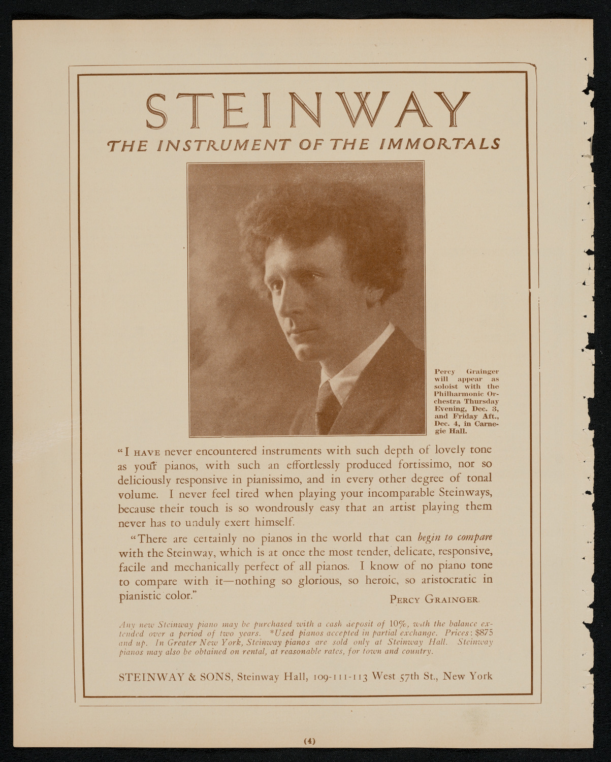 Philadelphia Orchestra, December 1, 1925, program page 4