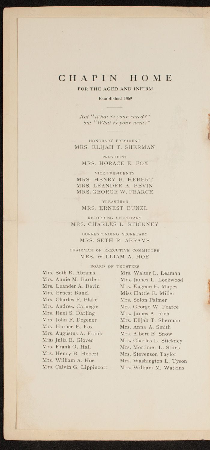 Columbia University Graduate Dramatic Association, May 4, 1911, program page 4