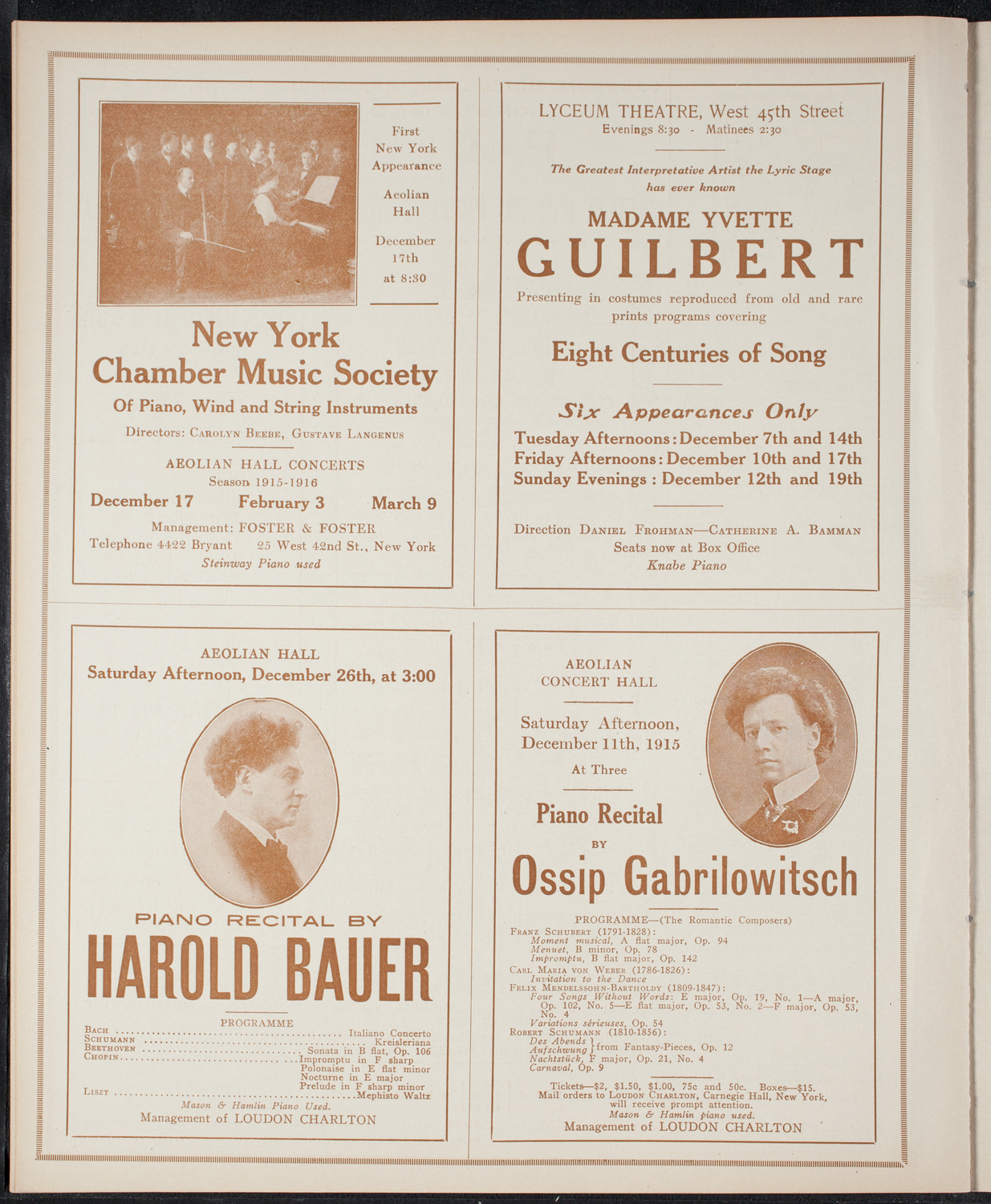 Elmendorf Lecture: Southern Italy and Sicily, December 6, 1915, program page 10