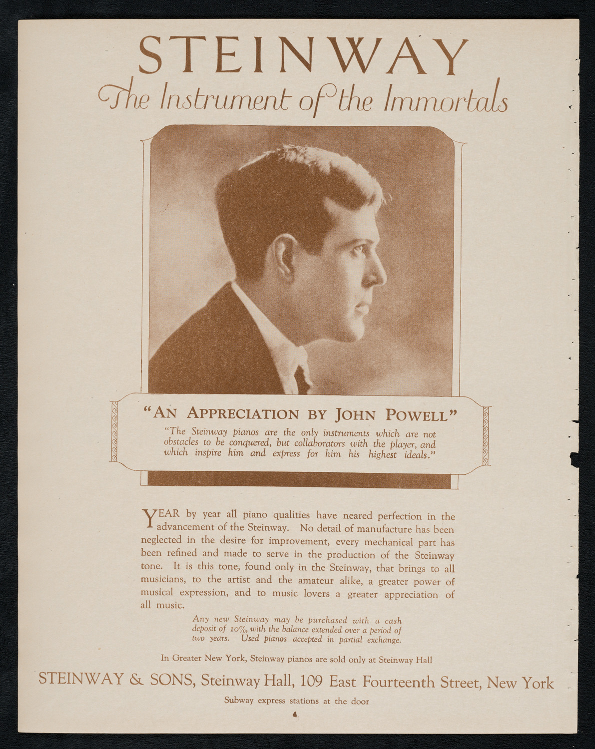 Boston Symphony Orchestra, April 5, 1923, program page 4