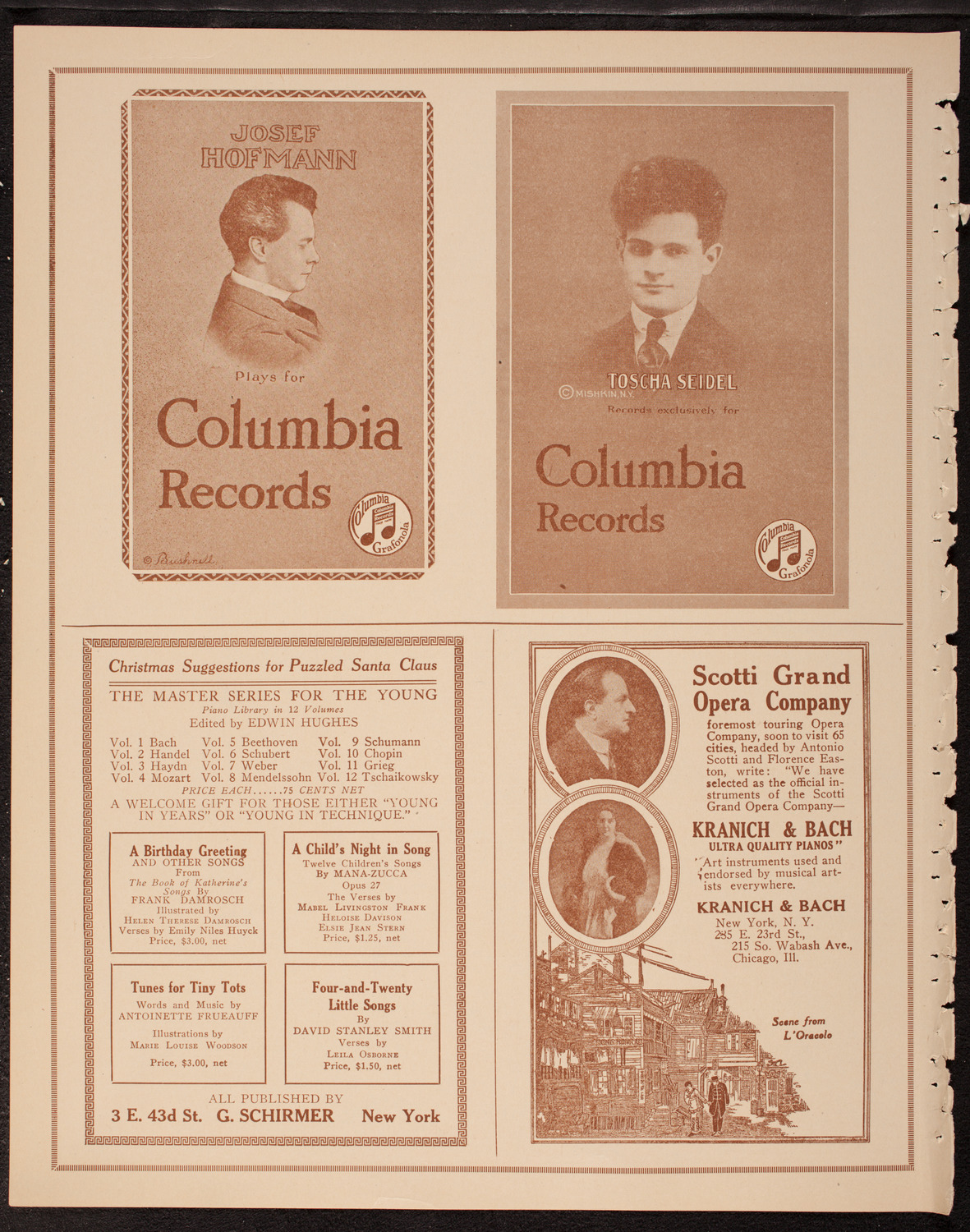 Kanellos Ballet Hellenique, December 27, 1919, program page 6