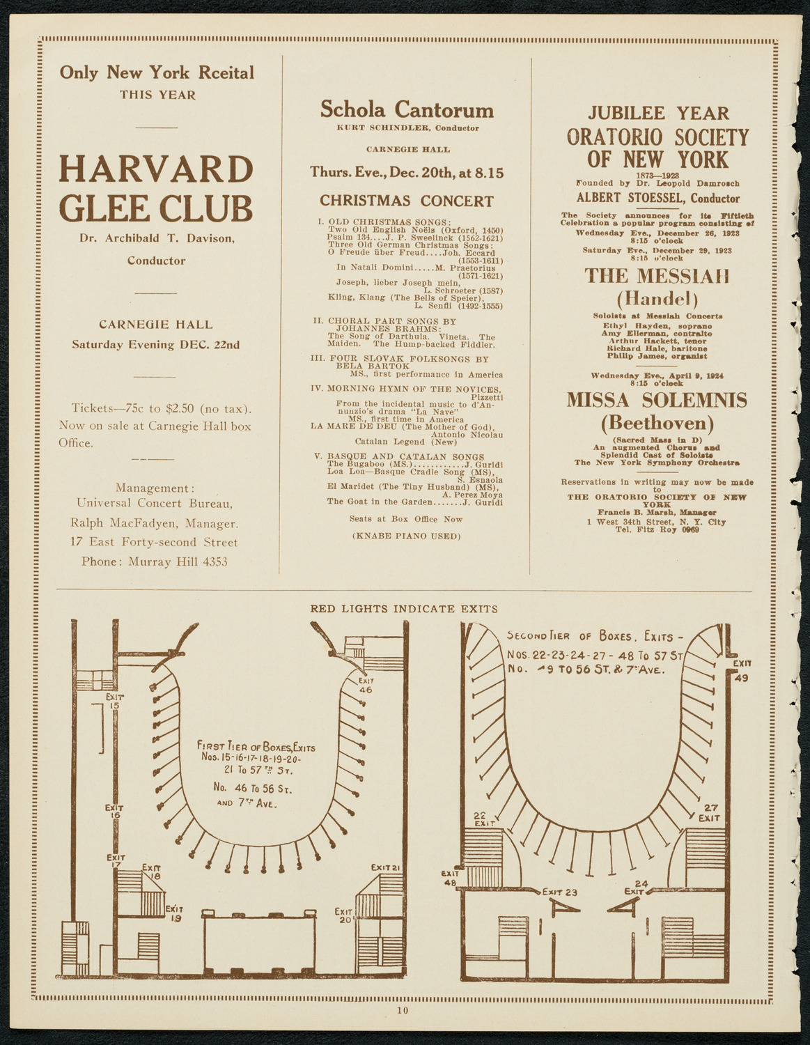 New York Philharmonic Students' Concert, December 17, 1923, program page 10