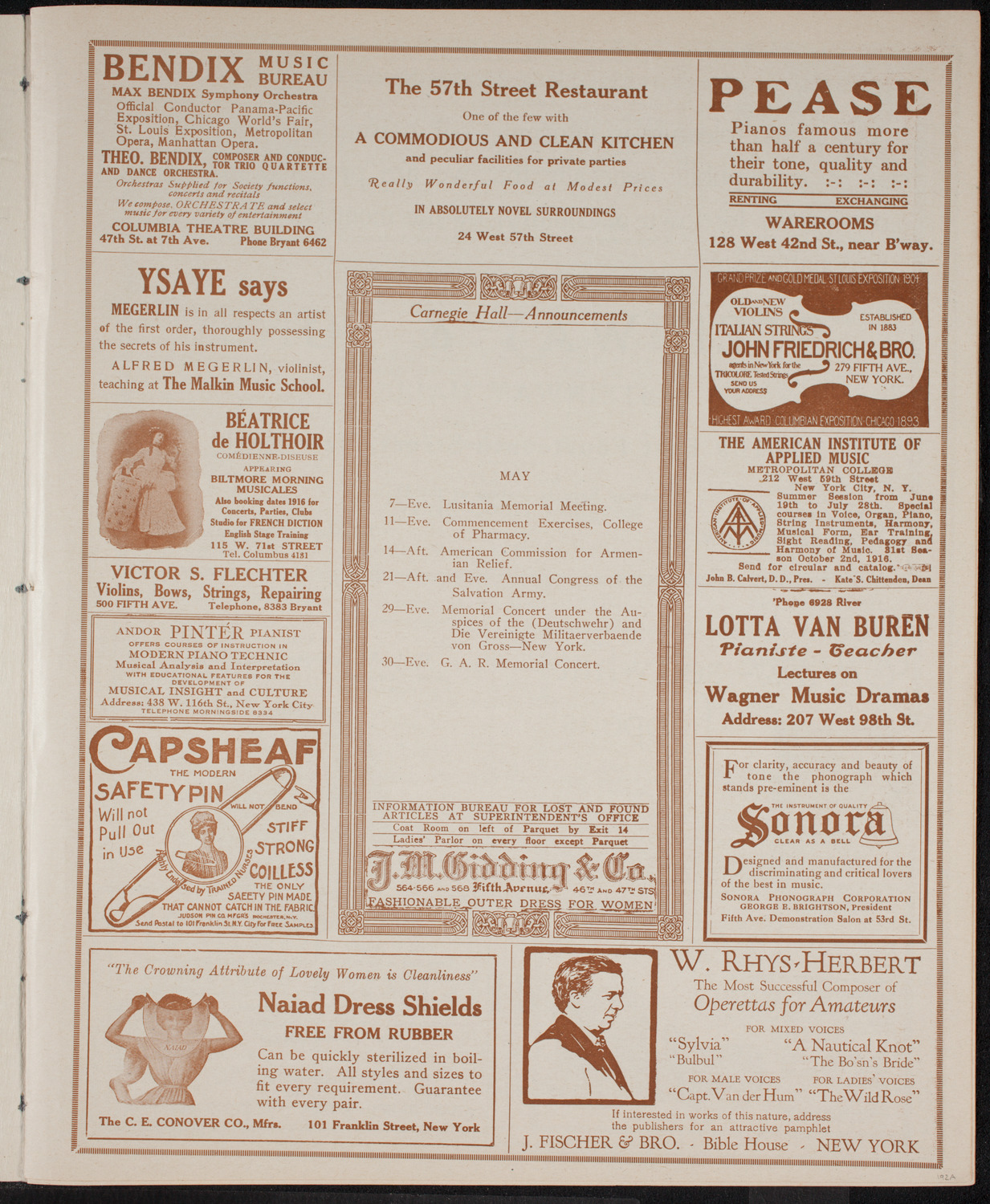 Second World Court Congress, May 4, 1916, program page 3