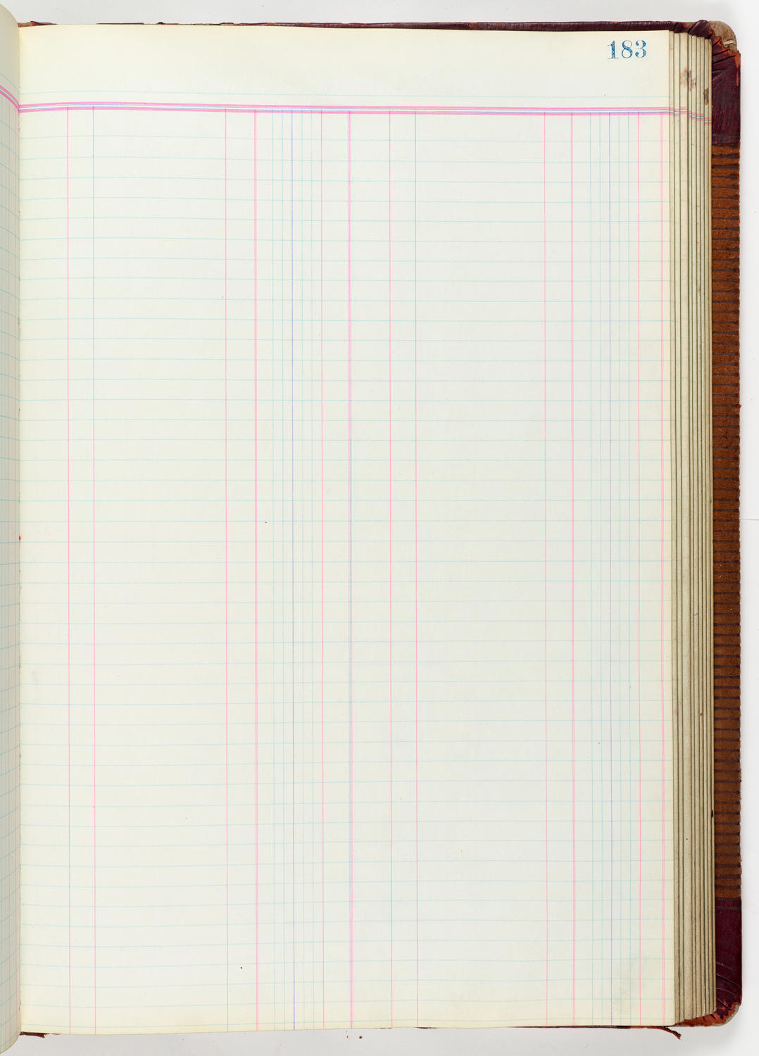 Music Hall Accounting Ledger Journal, volume 6, page 183