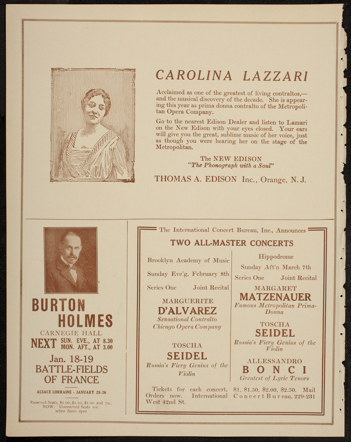 Helene Kanders, Soprano, January 13, 1920, program page 2