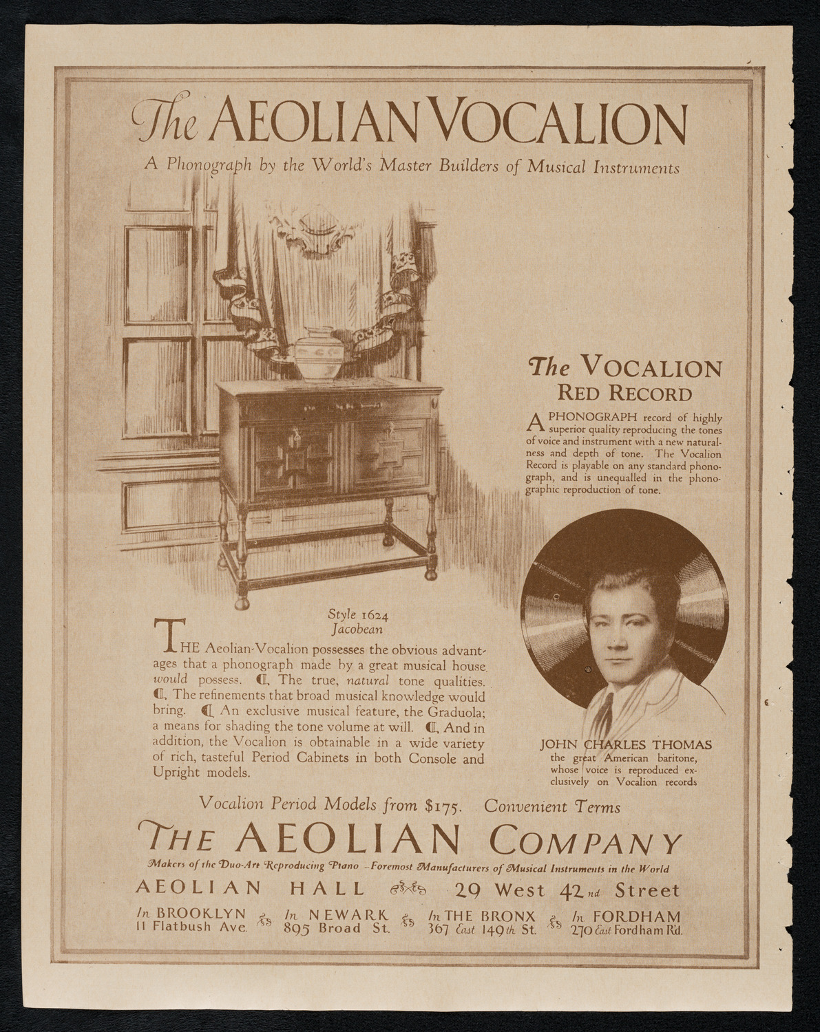 Sir Arthur Conan Doyle, April 15, 1923, program page 2