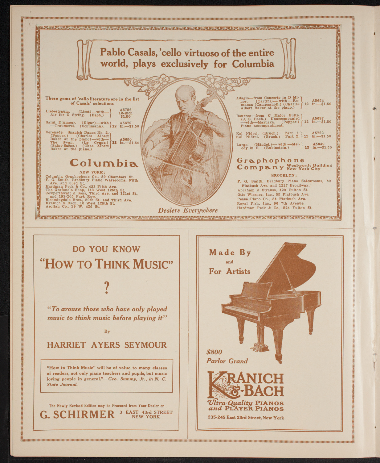 John McCormack, Tenor, April 9, 1916, program page 6